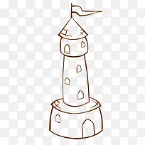 手绘城堡免抠素材-空若网 手绘城堡免抠素材-空若网