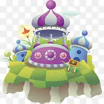 手绘儿童节可爱城堡-空若网 手绘儿童节可爱城堡-空若网