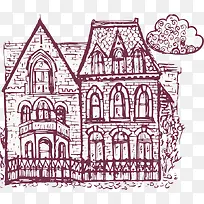 卡通手绘城堡-空若网 卡通手绘城堡-空若网