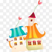 手绘卡通城堡-空若网 手绘卡通城堡-空若网