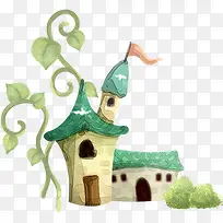 手绘可爱城堡卡通-空若网 手绘可爱城堡卡通-空若网