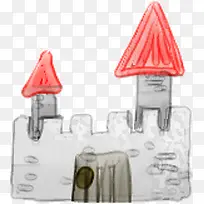 城堡卡通建筑插画-空若网 城堡卡通建筑插画-空若网