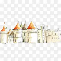 手绘插画艺术城堡-空若网 手绘插画艺术城堡-空若网