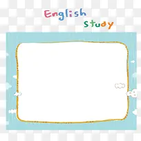 蓝色卡通儿童边框AI矢量-空若网 蓝色卡通儿童边框AI矢量-空若网