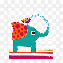 儿童插画大象矢量素材-空若网 儿童插画大象矢量素材-空若网