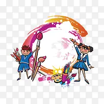 创意水彩儿童涂鸦-空若网 创意水彩儿童涂鸦-空若网