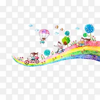 儿童手绘插画-空若网 儿童手绘插画-空若网