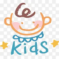 矢量手绘简笔微笑儿童素材-空若网 矢量手绘简笔微笑儿童素材-空若网