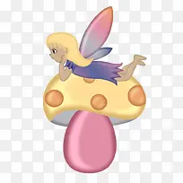 蘑菇上的小仙子-空若网 蘑菇上的小仙子-空若网