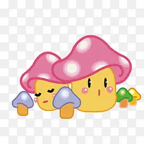 矢量卡通蘑菇装饰-空若网 矢量卡通蘑菇装饰-空若网