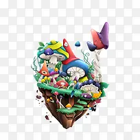 卡通蘑菇-空若网 卡通蘑菇-空若网