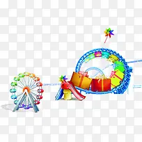 彩色游乐园礼盒素材-空若网 彩色游乐园礼盒素材-空若网