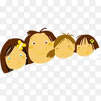 手绘快乐家人儿童节素材-空若网 手绘快乐家人儿童节素材-空若网