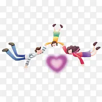 家人围绕着爱心-空若网 家人围绕着爱心-空若网