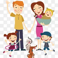卡通手绘家庭-空若网 卡通手绘家庭-空若网
