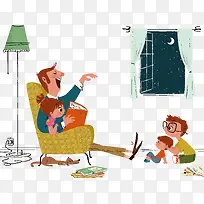 家庭插画-空若网 家庭插画-空若网