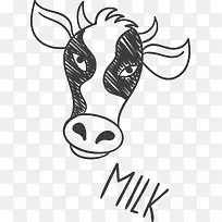 手绘奶牛-空若网 手绘奶牛-空若网