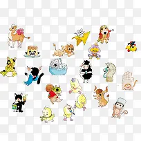 矢量卡通动物素材-空若网 矢量卡通动物素材-空若网