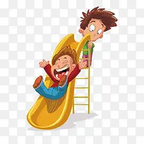 玩滑滑梯的可爱男生-空若网 玩滑滑梯的可爱男生-空若网