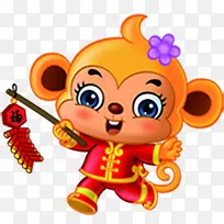 猴子可爱手绘卡通-空若网 猴子可爱手绘卡通-空若网