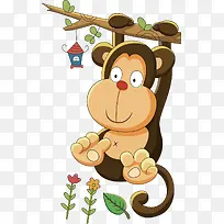 手绘卡通猴子图案-空若网 手绘卡通猴子图案-空若网