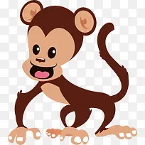 可爱卡通猴子矢量图-空若网 可爱卡通猴子矢量图-空若网