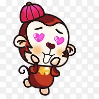 有爱的猴子卡通手绘-空若网 有爱的猴子卡通手绘-空若网