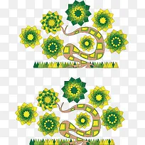 绿色卡通树图案-空若网 绿色卡通树图案-空若网