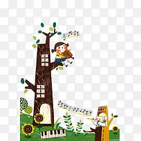 手绘插画矢量图-空若网 手绘插画矢量图-空若网