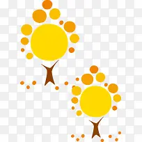 秋季卡通图案树-空若网 秋季卡通图案树-空若网