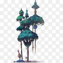 手绘树卡通-空若网 手绘树卡通-空若网