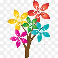 卡通创意彩色树-空若网 卡通创意彩色树-空若网