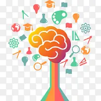 卡通教育彩色树-空若网 卡通教育彩色树-空若网