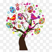 卡通树鸟-空若网 卡通树鸟-空若网