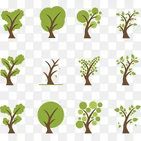 矢量手绘卡通树木-空若网 矢量手绘卡通树木-空若网