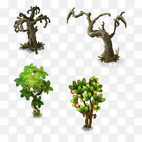 手绘卡通植物-空若网 手绘卡通植物-空若网