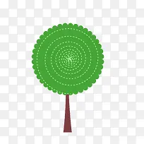 绿色卡通树木装饰-空若网 绿色卡通树木装饰-空若网