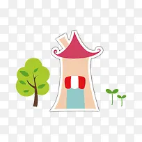 卡通可爱房子-空若网 卡通可爱房子-空若网
