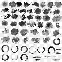 黑色墨水墨点素材集合-空若网 黑色墨水墨点素材集合-空若网