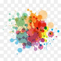 喷溅墨点彩色矢量-空若网 喷溅墨点彩色矢量-空若网