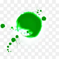 绿色墨点泼墨水墨装饰-空若网 绿色墨点泼墨水墨装饰-空若网