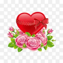 矢量粉色玫瑰花爱心-空若网 矢量粉色玫瑰花爱心-空若网