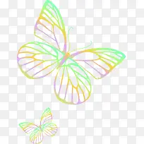 彩色蝴蝶装饰点缀-空若网 彩色蝴蝶装饰点缀-空若网