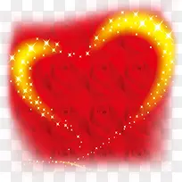 海报效果玫瑰花黄色爱心-空若网 海报效果玫瑰花黄色爱心-空若网