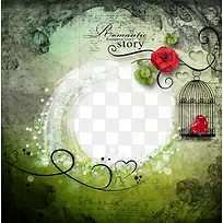 神秘爱心笼子相框-空若网 神秘爱心笼子相框-空若网