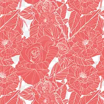 手绘玫瑰花背景-空若网 手绘玫瑰花背景-空若网