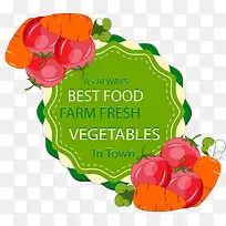 矢量蔬菜装饰新鲜蔬菜徽章-空若网 矢量蔬菜装饰新鲜蔬菜徽章-空若网