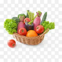 装在篮子里面的新鲜蔬菜-空若网 装在篮子里面的新鲜蔬菜-空若网