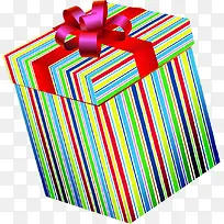 彩色条纹礼盒装饰-空若网 彩色条纹礼盒装饰-空若网