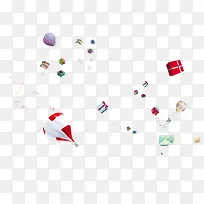 彩色卡通装饰礼盒-空若网 彩色卡通装饰礼盒-空若网